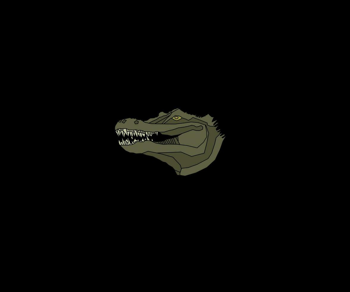 kreativ und einzigartig Design von Krokodil Gesicht Vektor Illustration.