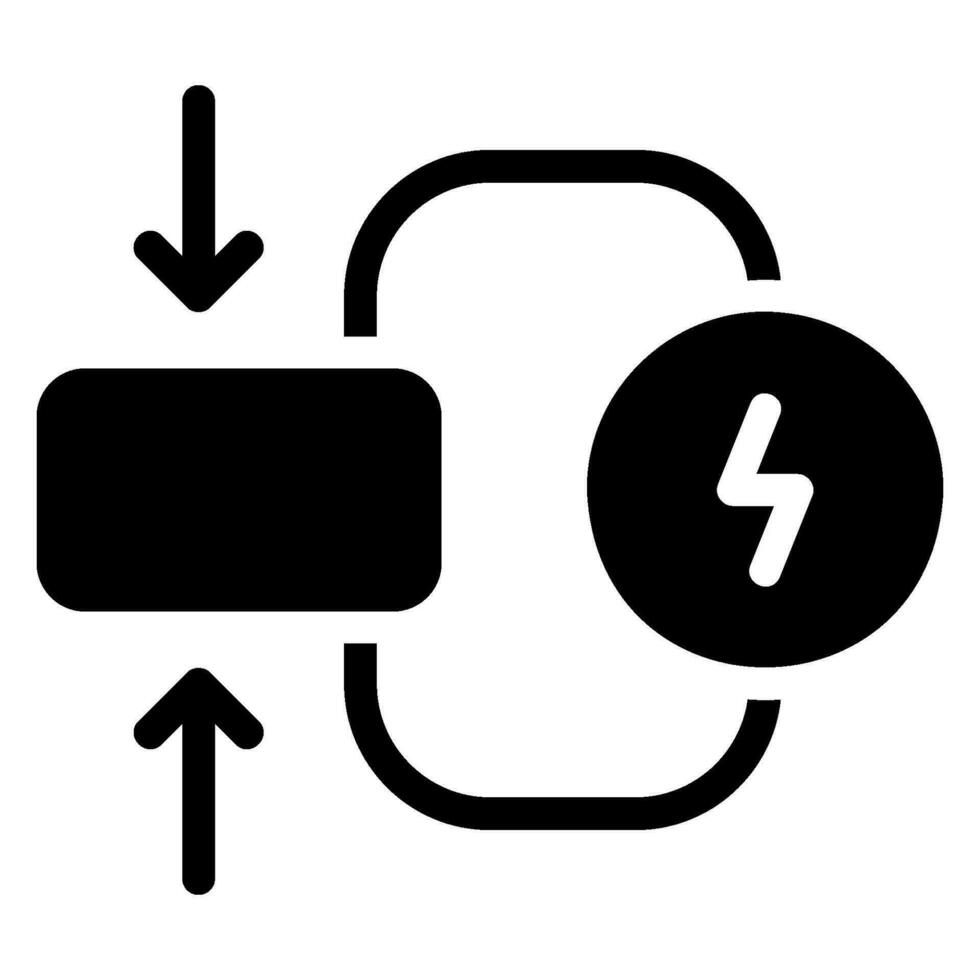 Strom-Glyphe-Symbol vektor
