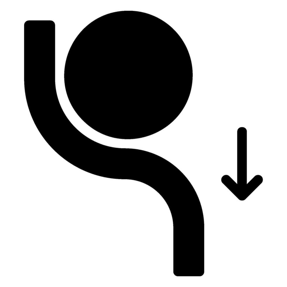 Physik-Glyphe-Symbol vektor