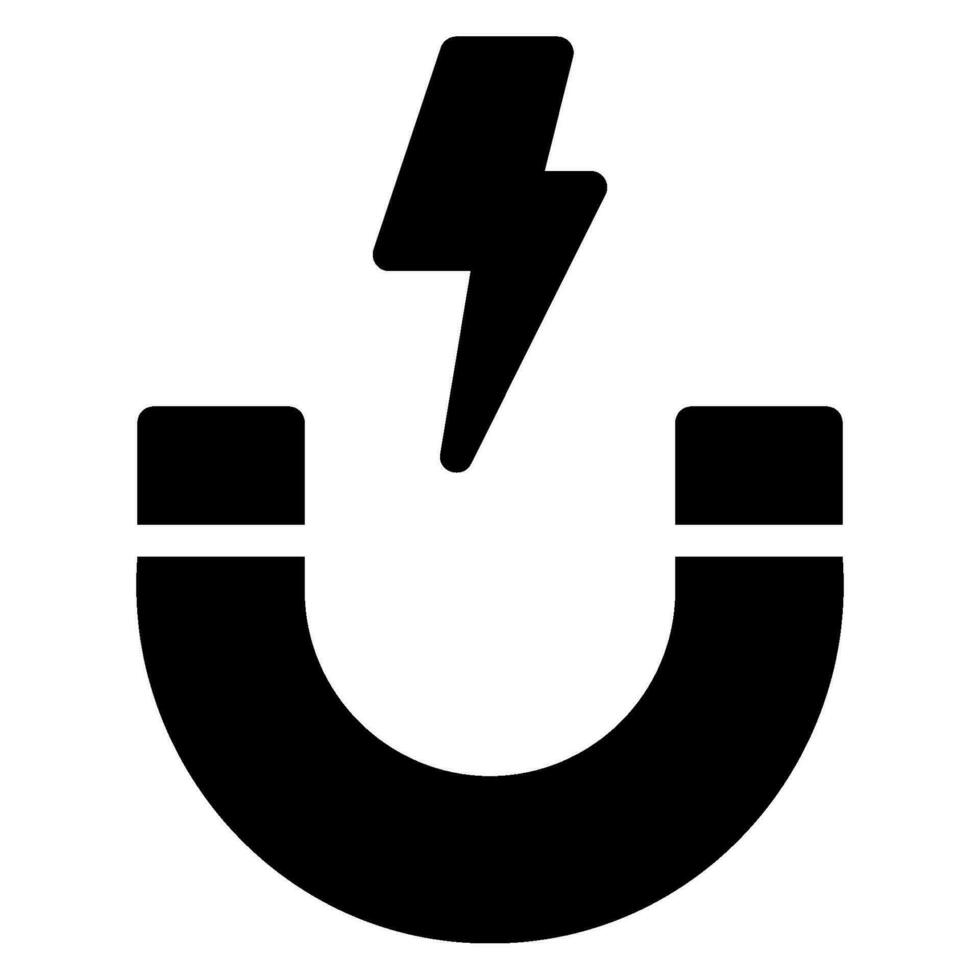 Magnet-Glyphe-Symbol vektor