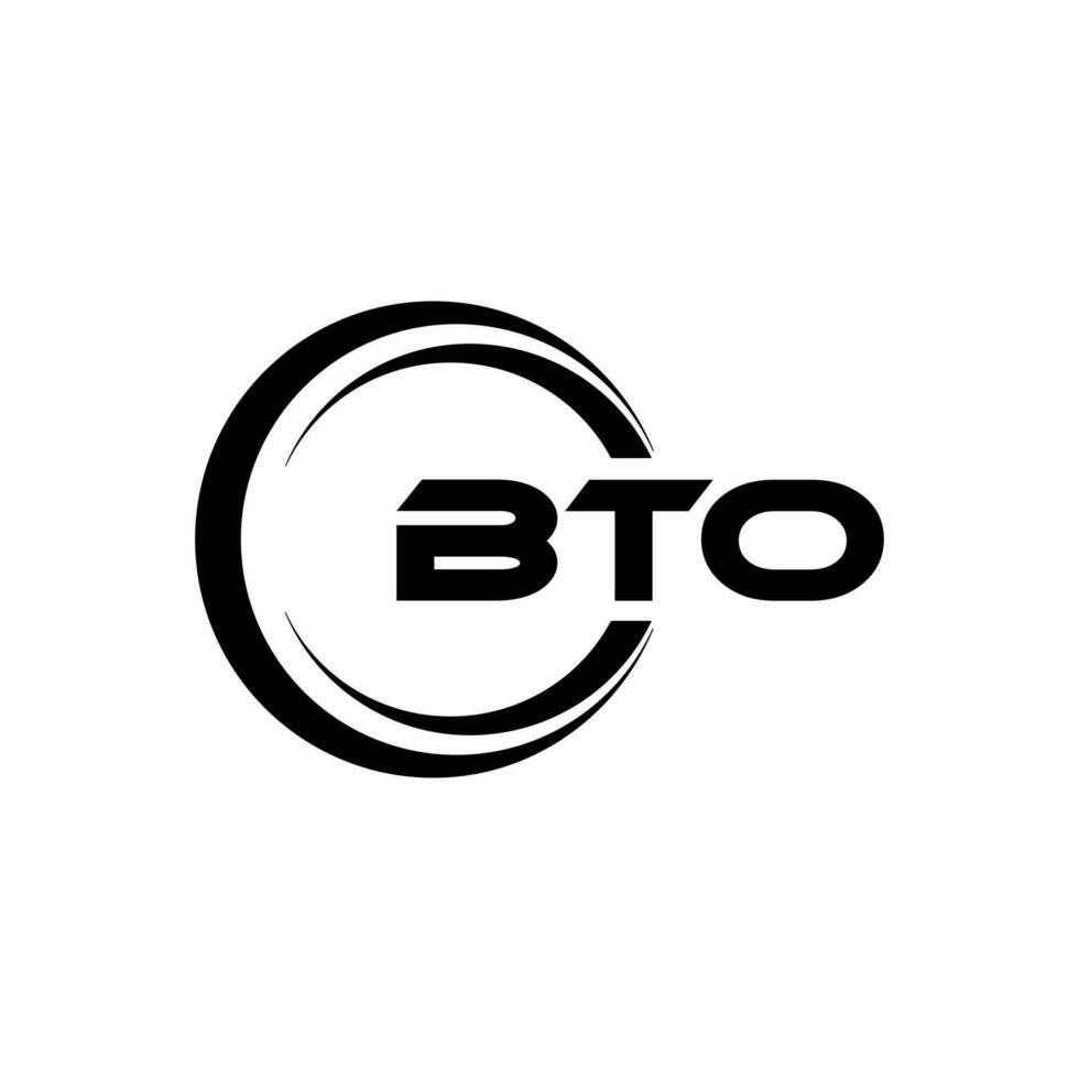 bto logotyp design, inspiration för en unik identitet. modern elegans och kreativ design. vattenmärke din Framgång med de slående detta logotyp. vektor
