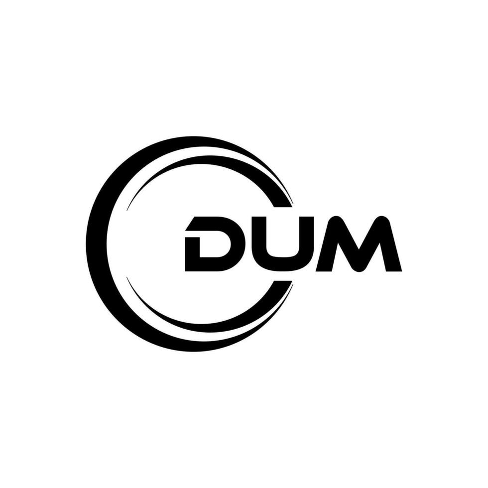 dum Logo Design, Inspiration zum ein einzigartig Identität. modern Eleganz und kreativ Design. Wasserzeichen Ihre Erfolg mit das auffällig diese Logo. vektor