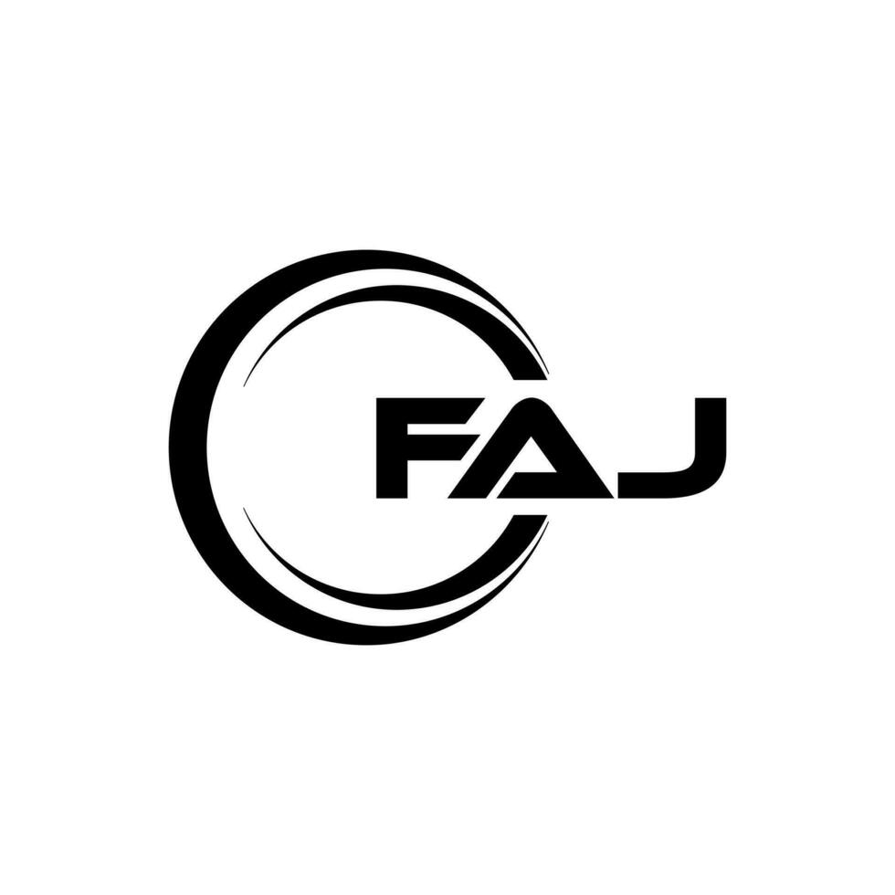 faj Logo Design, Inspiration zum ein einzigartig Identität. modern Eleganz und kreativ Design. Wasserzeichen Ihre Erfolg mit das auffällig diese Logo. vektor