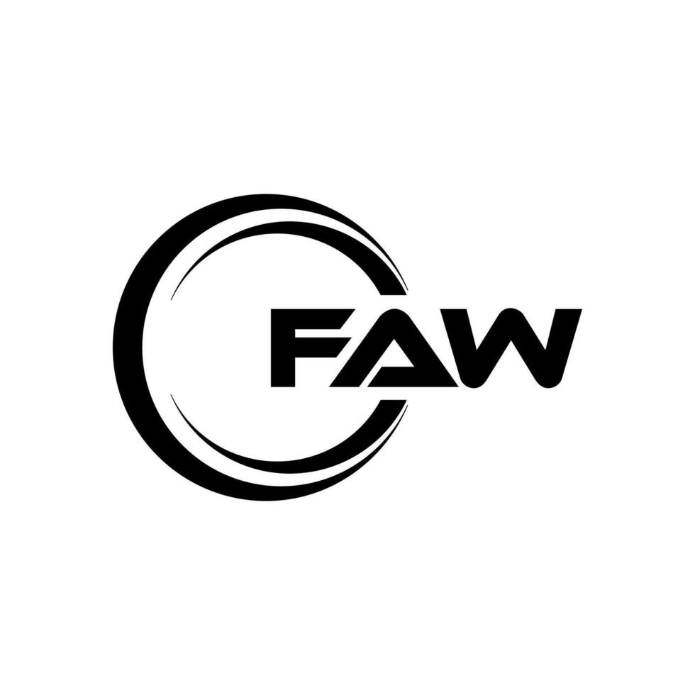 faw logotyp design, inspiration för en unik identitet. modern elegans och kreativ design. vattenmärke din Framgång med de slående detta logotyp. vektor