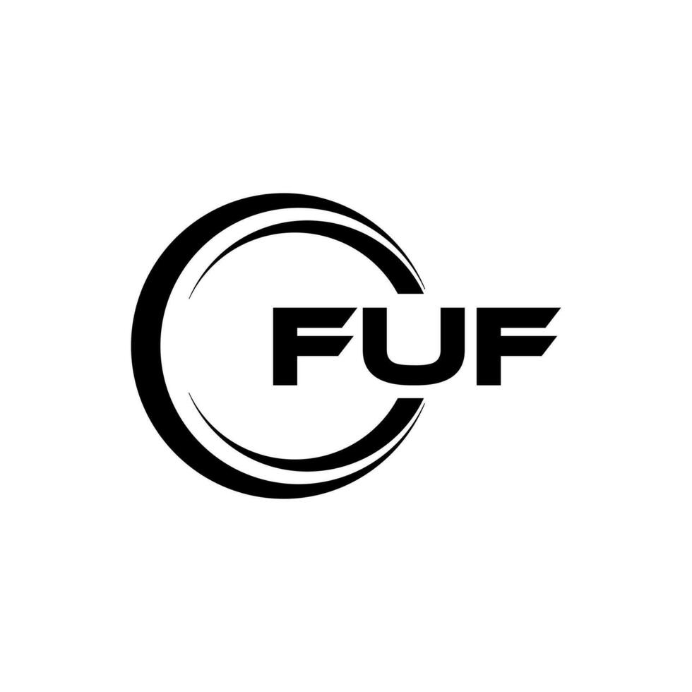 fuf logotyp design, inspiration för en unik identitet. modern elegans och kreativ design. vattenmärke din Framgång med de slående detta logotyp. vektor