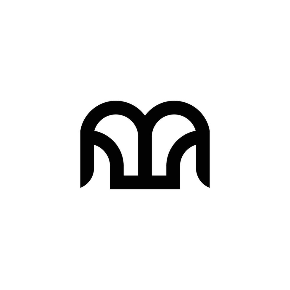 Brief m Logo Design Element Vektor mit kreativ einfach Idee