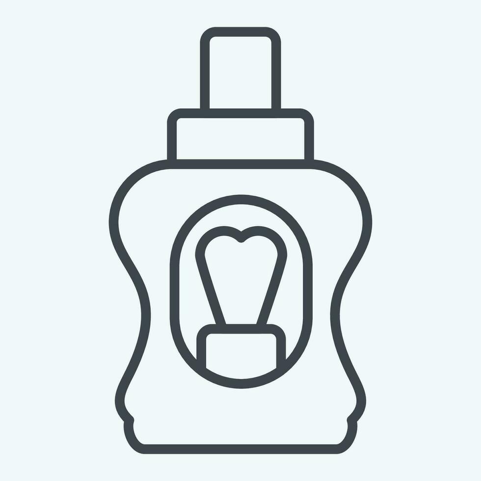 Symbol Mundwasser. verbunden zu Badezimmer Symbol. Linie Stil. einfach Design editierbar. einfach Illustration vektor