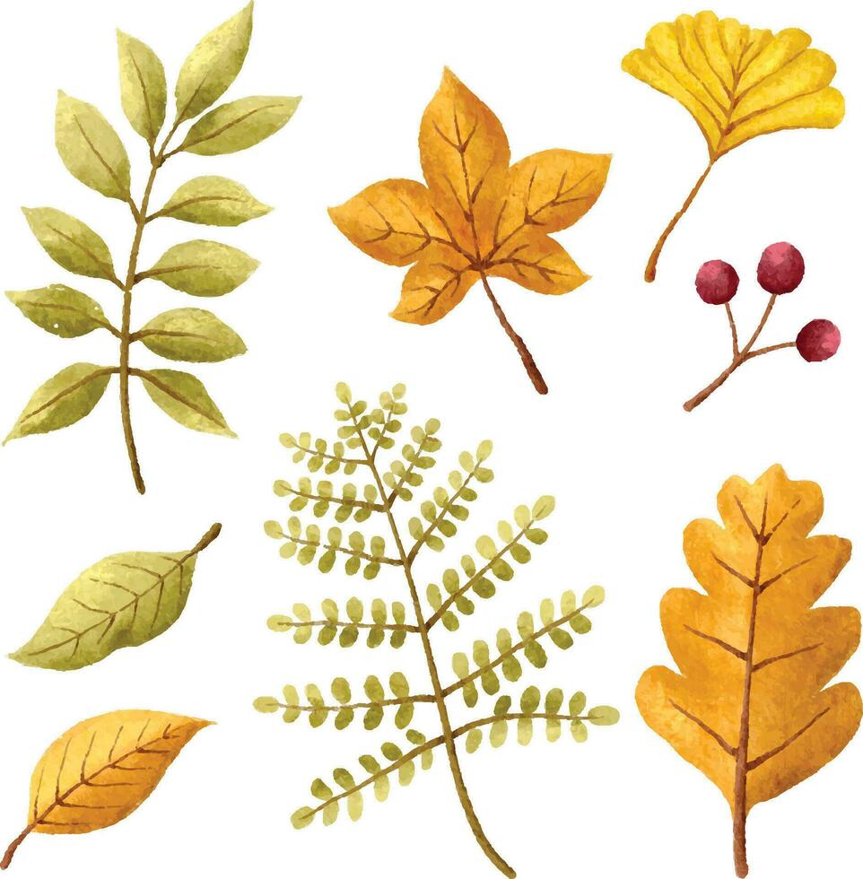 Vektor Herbst Blätter Clip Art zum Herbst Thema Dekoration