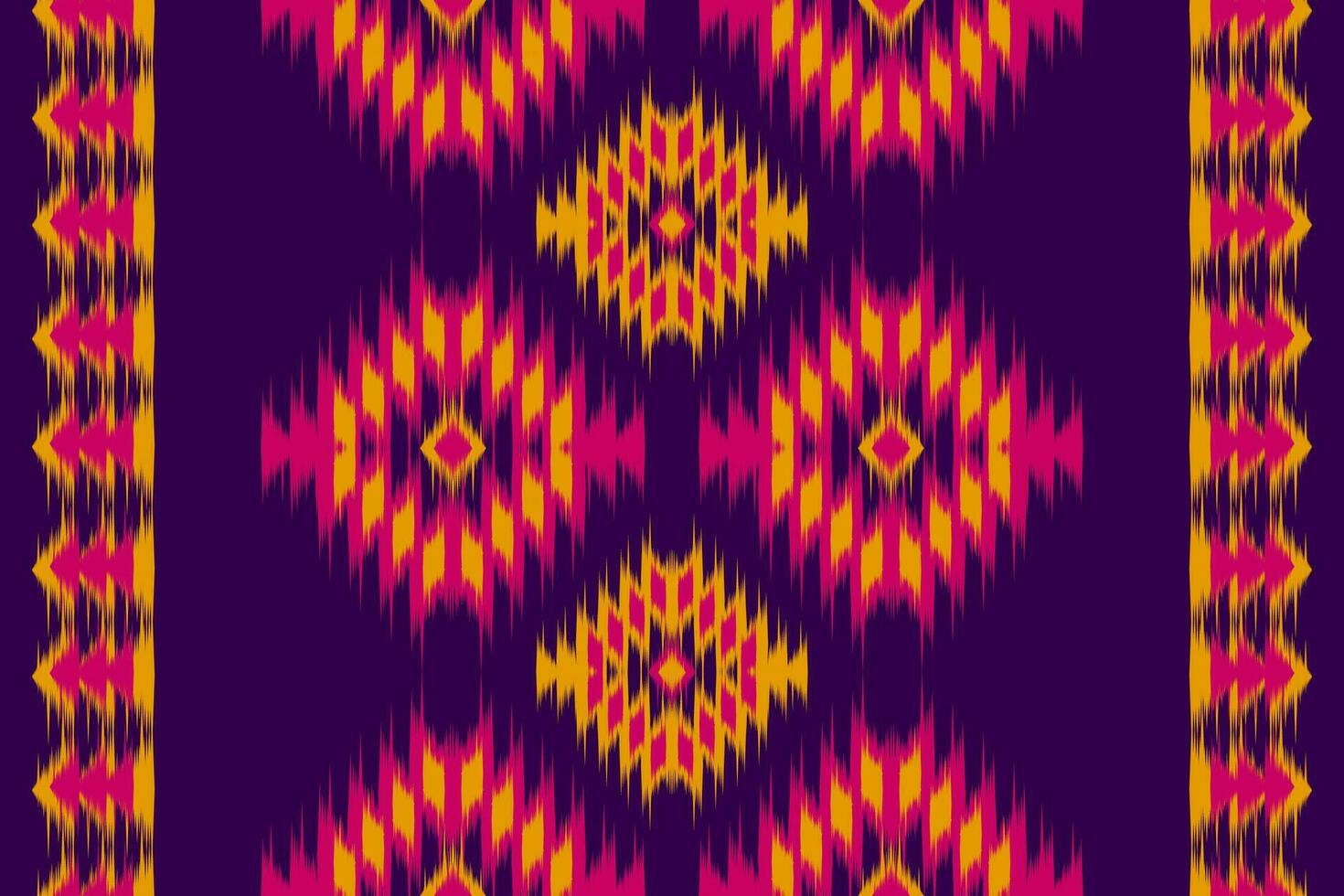 ethnisches ikat-nahtloses muster im stammes-. amerikanischer, mexikanischer Stil. Aztekischer geometrischer Ornamentdruck. vektor