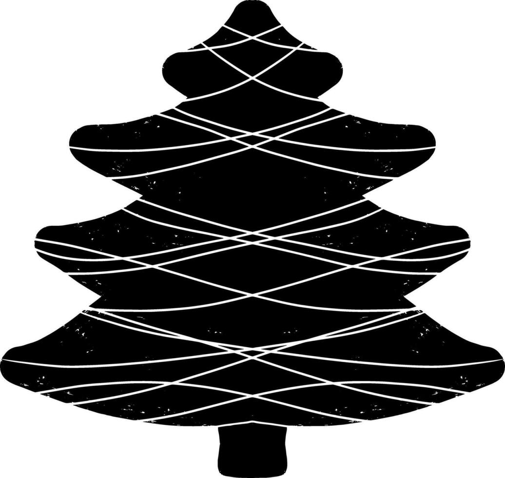 Weihnachten Baum Silhouette Vektor Illustration