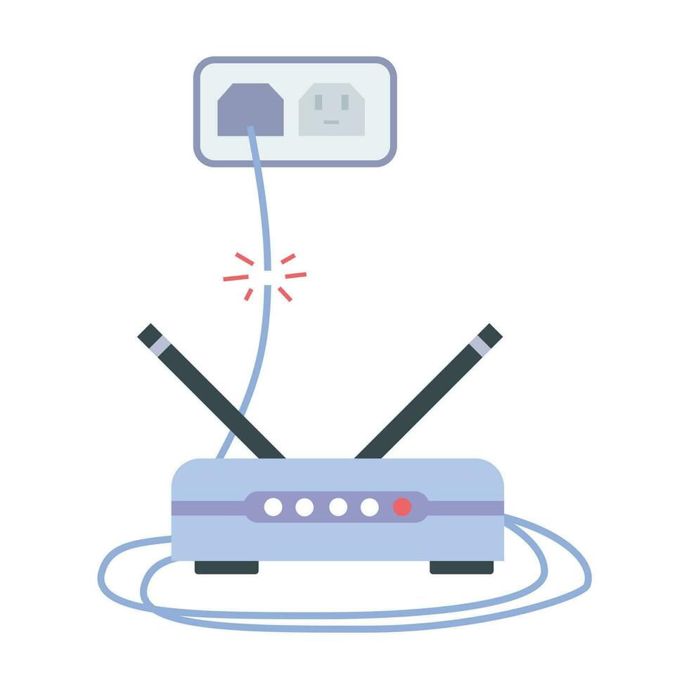 Internet Router Symbol kabellos Ethernet Illustration verwendbar zum beide ios und Netz vektor