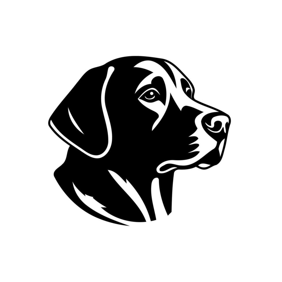 Labrador Retriever. Linie Kunst. Silhouette. Vorlage. Nahansicht. Clip Kunst. schwarz und Weiß. vektor