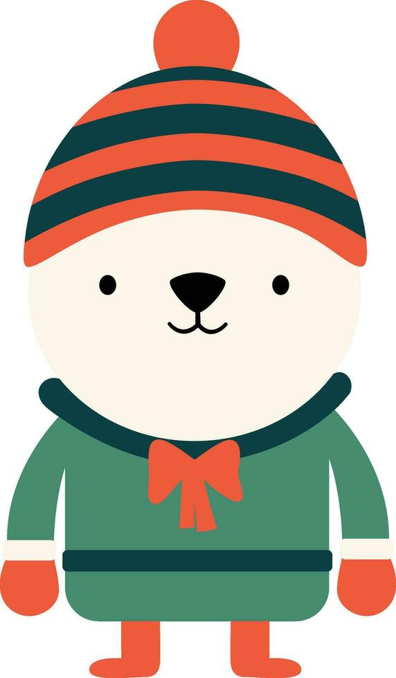 süß Winter Wald Tiere Kinder Clip Art Illustration vektor