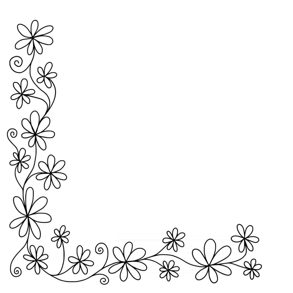 Blumen-Gänseblümchen-Rahmen vektor
