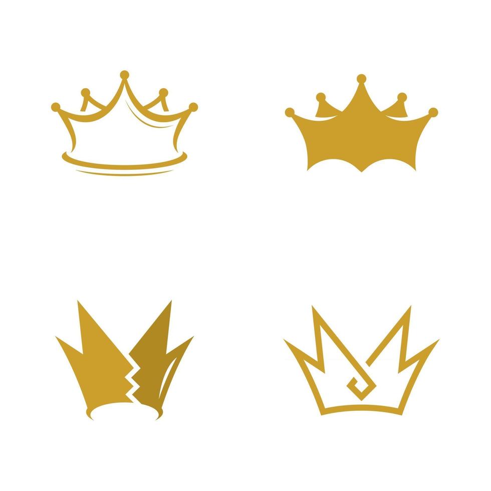 Krone Logo Symbol König Logo Designs Vorlage vektor