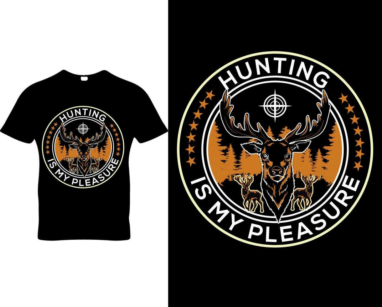 Jagd-T-Shirt-Design vektor