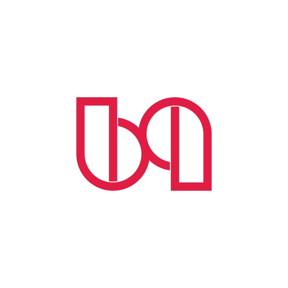 Brief bq einfach geometrisch Schleife Kreis Logo Vektor