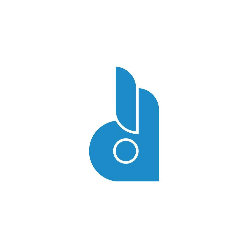 brev d utrop design logotyp vektor