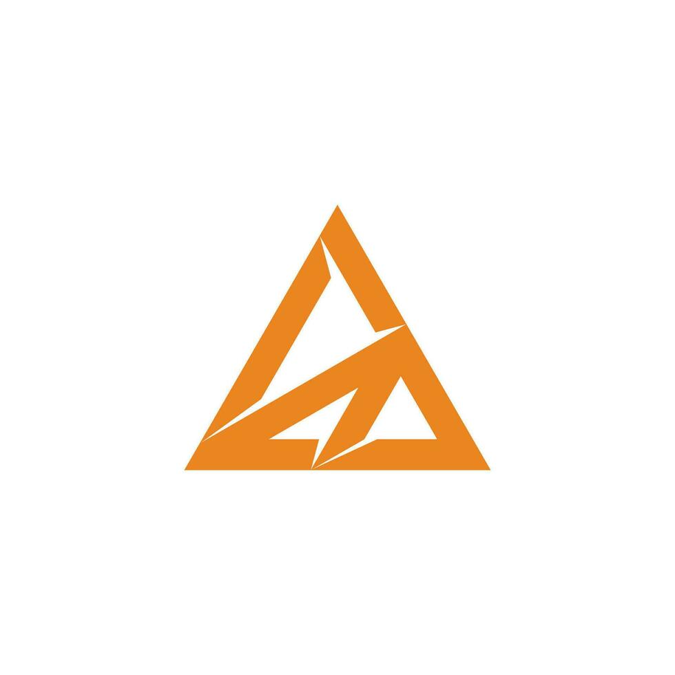 Dreiecke Donner Leistung einfach Logo Vektor