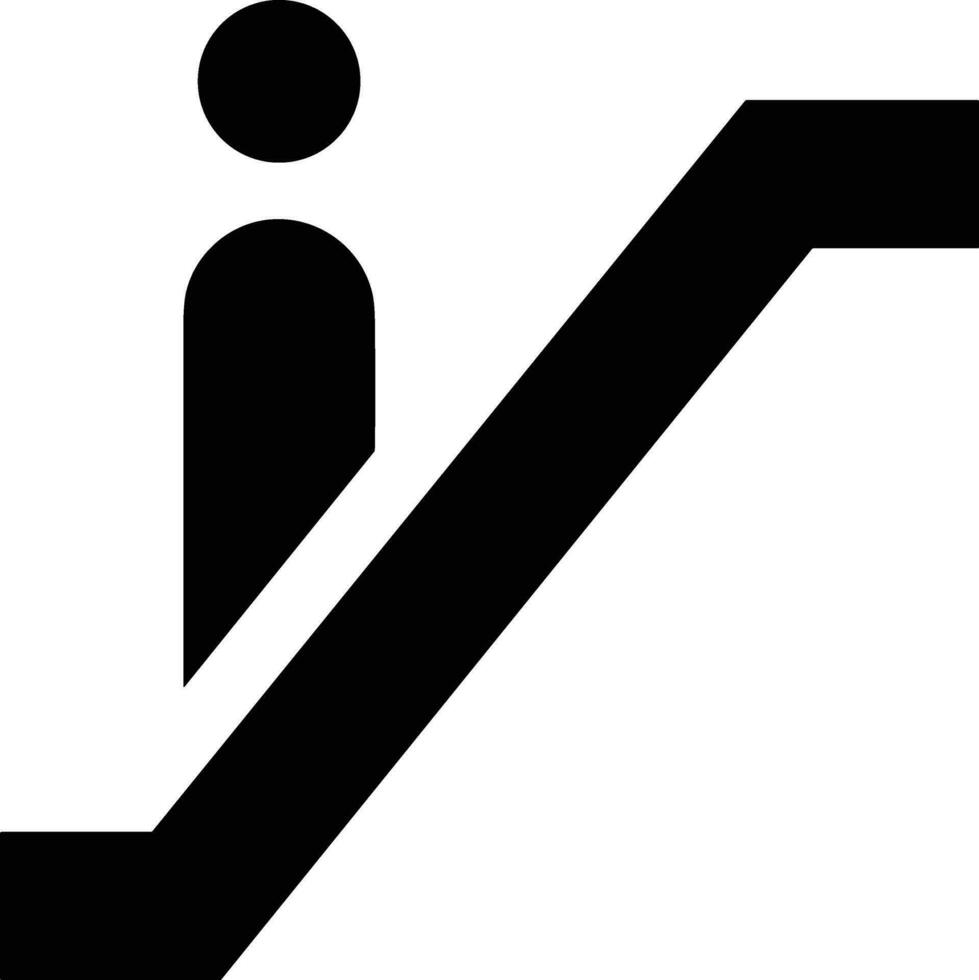 trappa upp rulltrappa ikon symbol bild vektor. illustration av övervåningen isolerat Framgång begrepp design bild. vektor