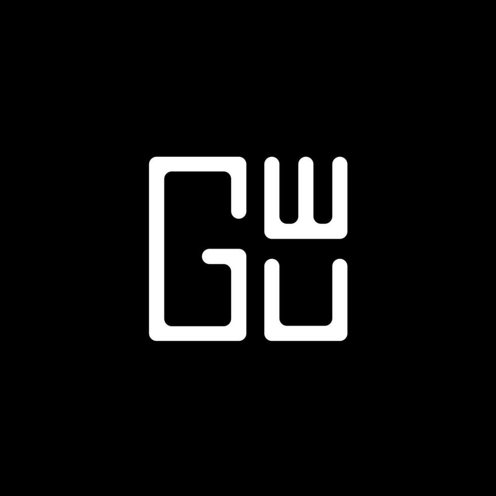 gwu brev logotyp vektor design, gwu enkel och modern logotyp. gwu lyxig alfabet design