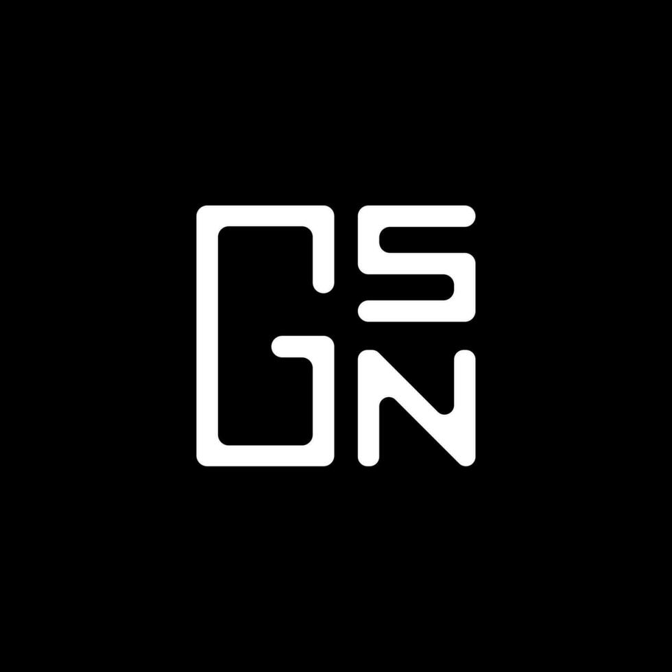 gsn brev logotyp vektor design, gsn enkel och modern logotyp. gsn lyxig alfabet design