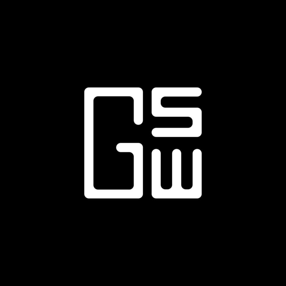 gsw brev logotyp vektor design, gsw enkel och modern logotyp. gsw lyxig alfabet design