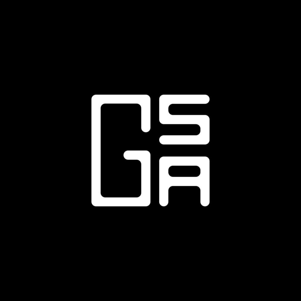 gsa brev logotyp vektor design, gsa enkel och modern logotyp. gsa lyxig alfabet design