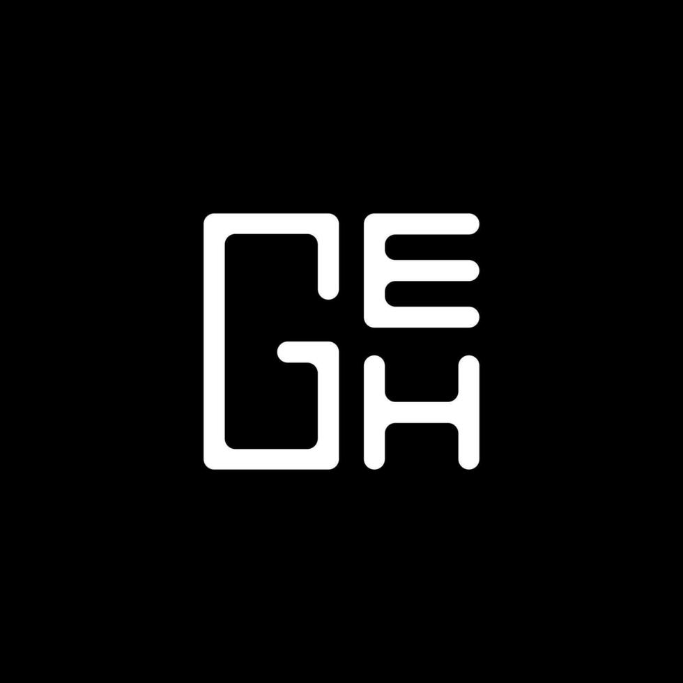 geh brev logotyp vektor design, geh enkel och modern logotyp. geh lyxig alfabet design