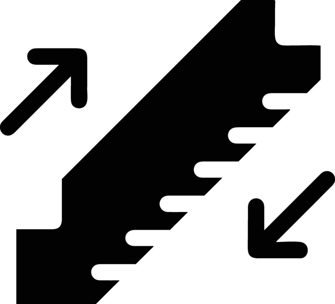 Treppe oben Rolltreppe Symbol Symbol Bild Vektor. Illustration von nach oben isoliert Erfolg Konzept Design Bild. vektor