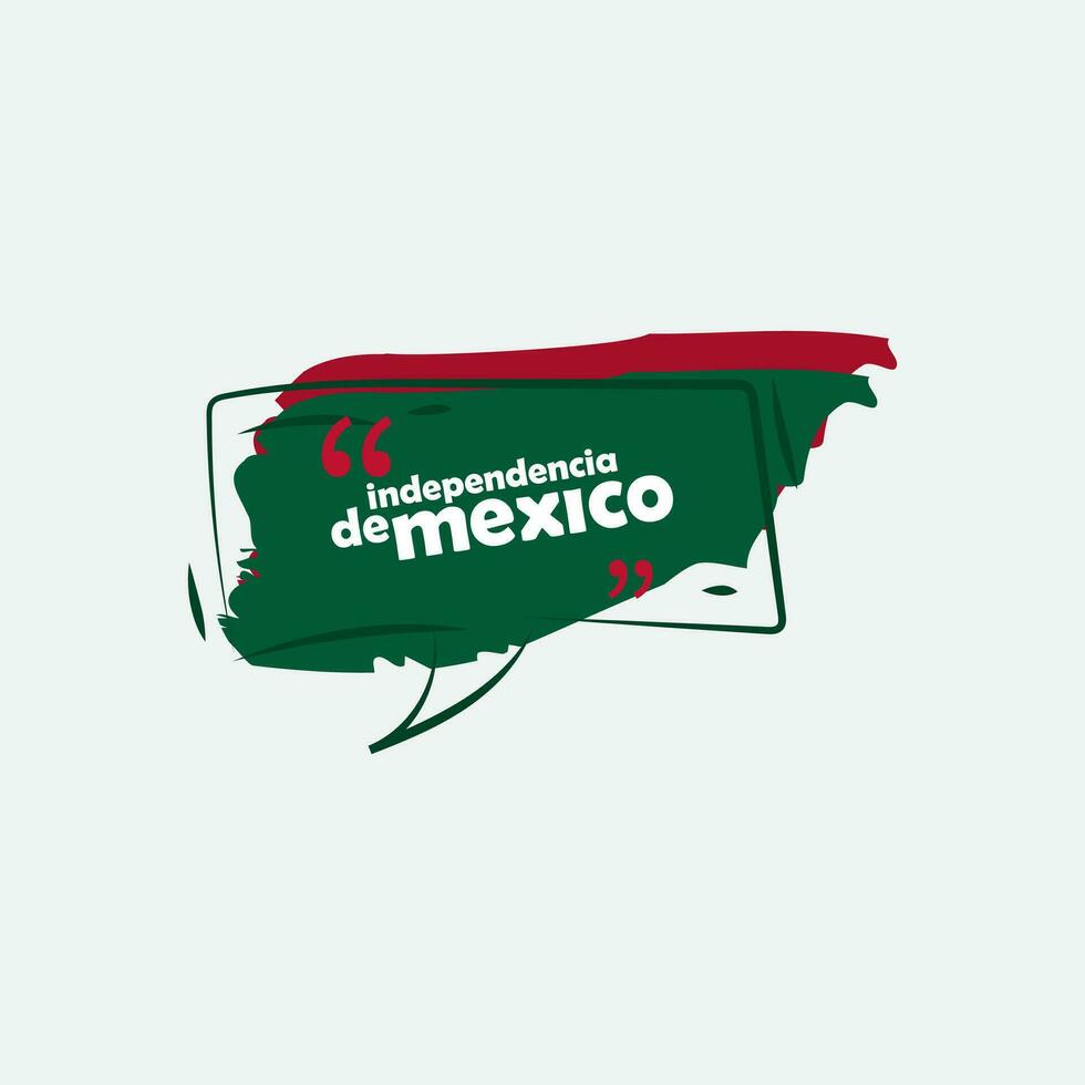 viva mexico oberoende dag text låda eller baner vektor