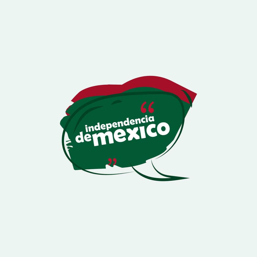 viva mexico oberoende dag text låda eller baner vektor