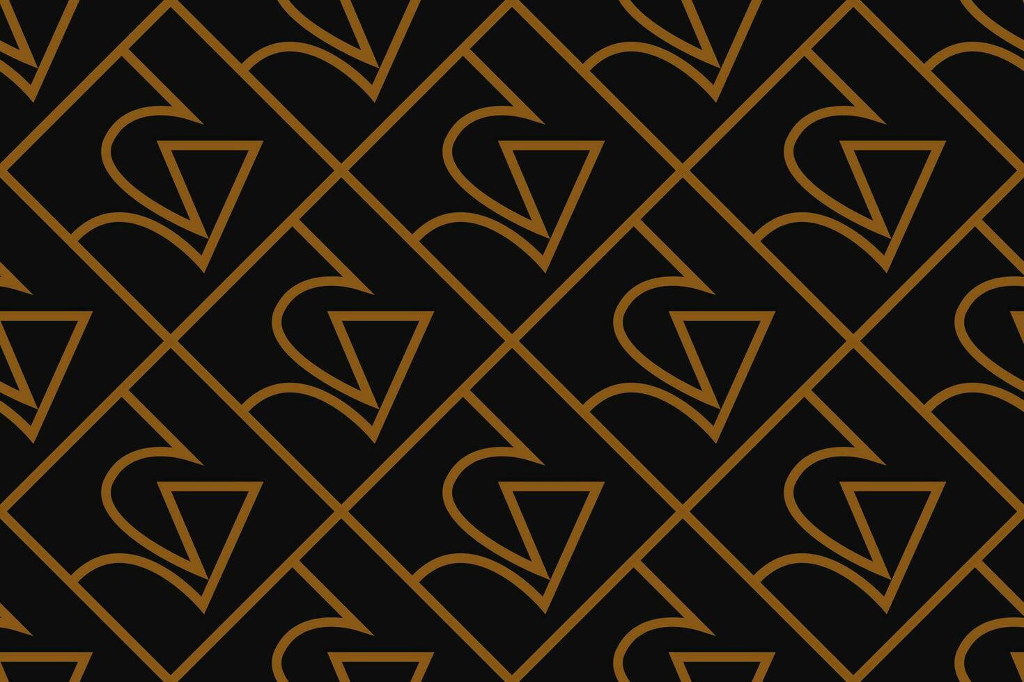 abstrakt geometrisch Muster mit Linien, Rauten ein nahtlos Vektor Hintergrund. Blau Schwarz und Gold Textur