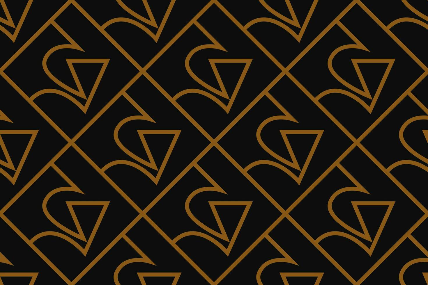 abstrakt geometrisk mönster med rader, romber en sömlös vektor bakgrund. blå svart och guld textur