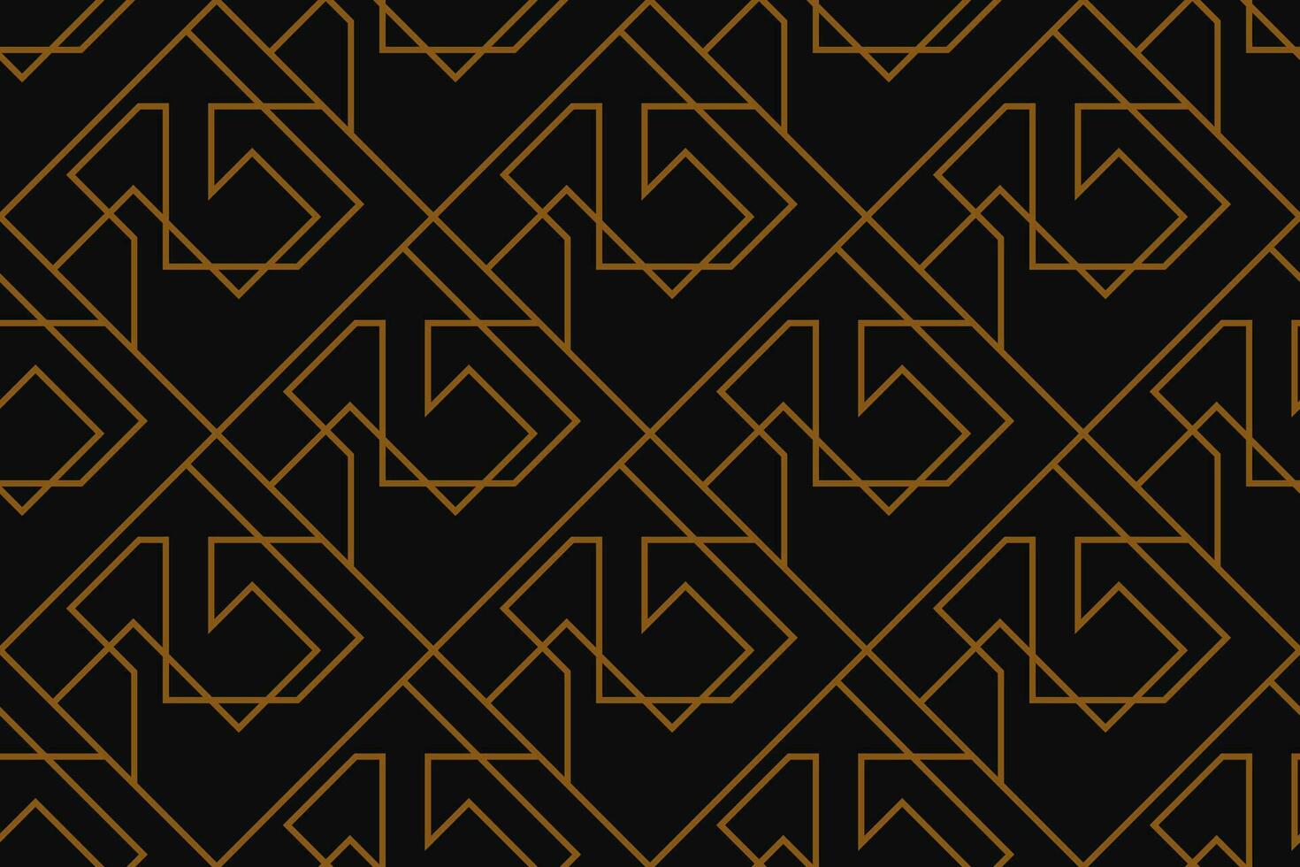 abstrakt geometrisk mönster med rader, romber en sömlös vektor bakgrund. blå svart och guld textur