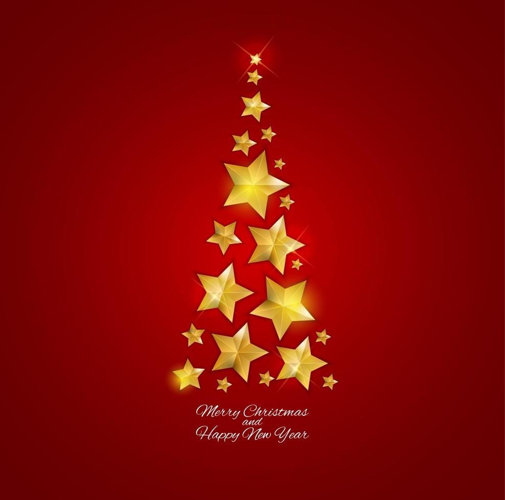 Hintergrund des neuen Jahres mit Weihnachtsbaum. Vektor-Illustration vektor