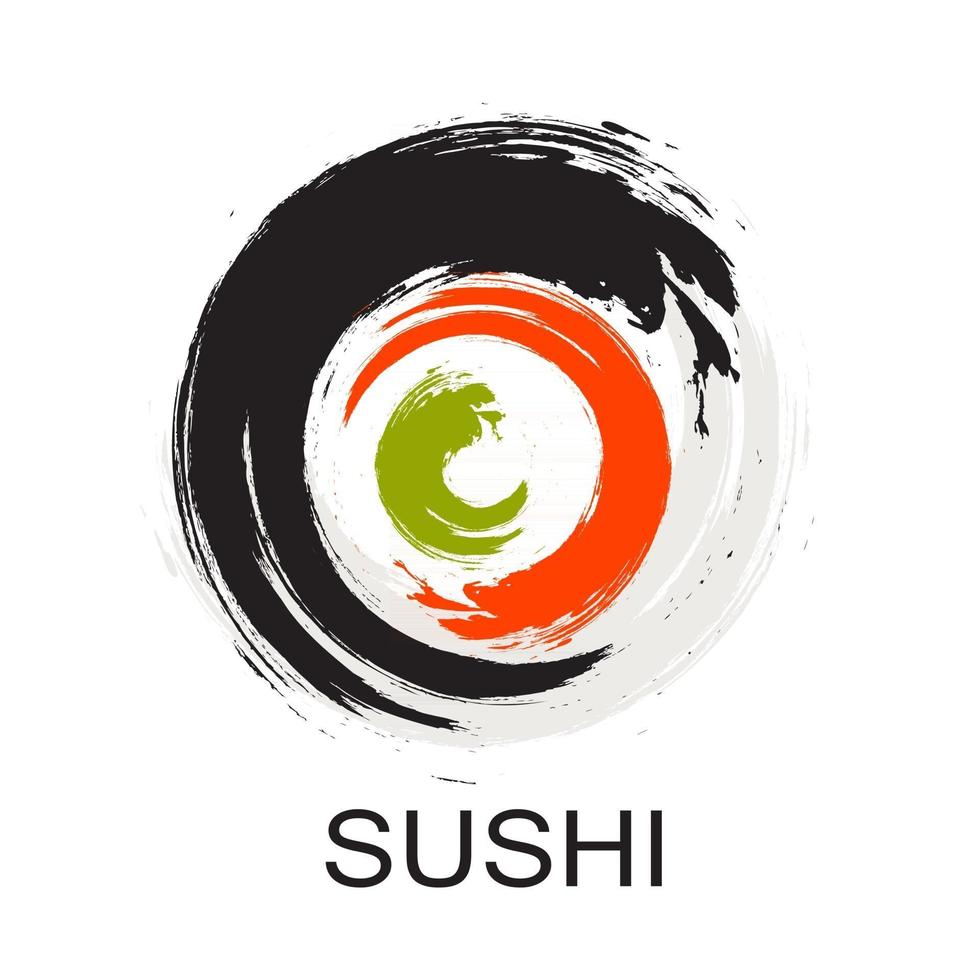 sushi ikon. traditionell japansk mat. vektor illustration