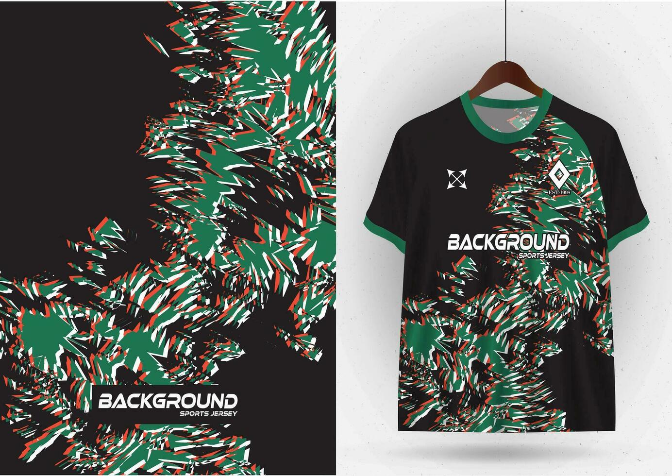 fotboll jersey t-shirt design mall attrapp för fotboll klubb vektor