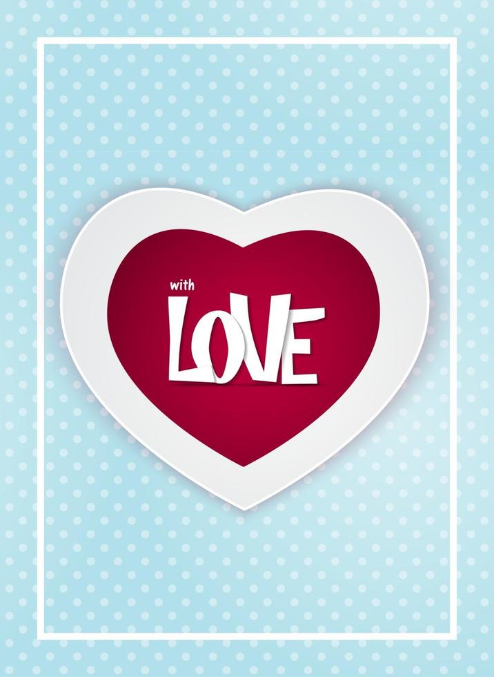 Alla hjärtans dag hjärtsymbol. kärlek och känslor bakgrundsdesign. vektor illustration