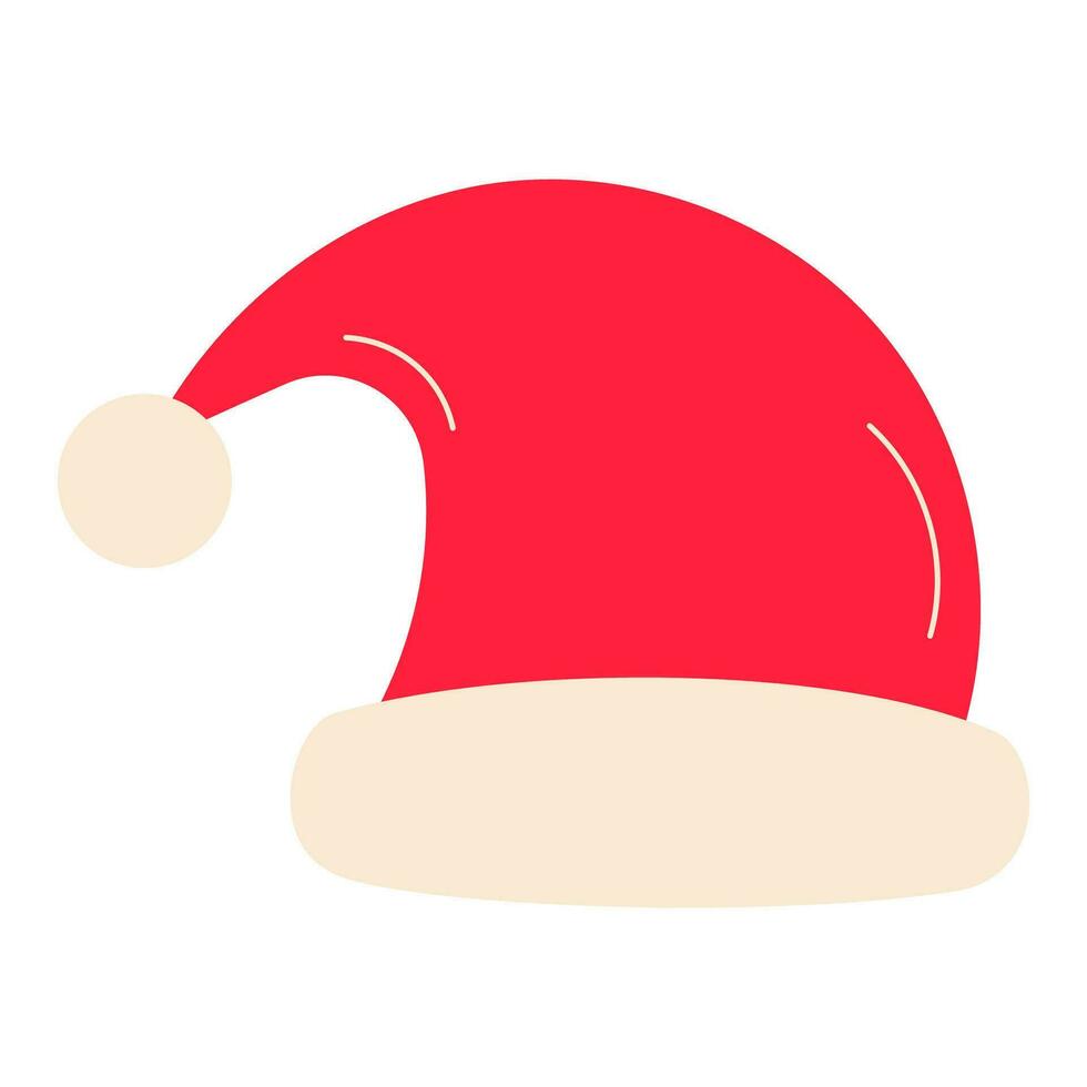 Santa Hut Weihnachten Urlaub Kleidung Symbol Element vektor