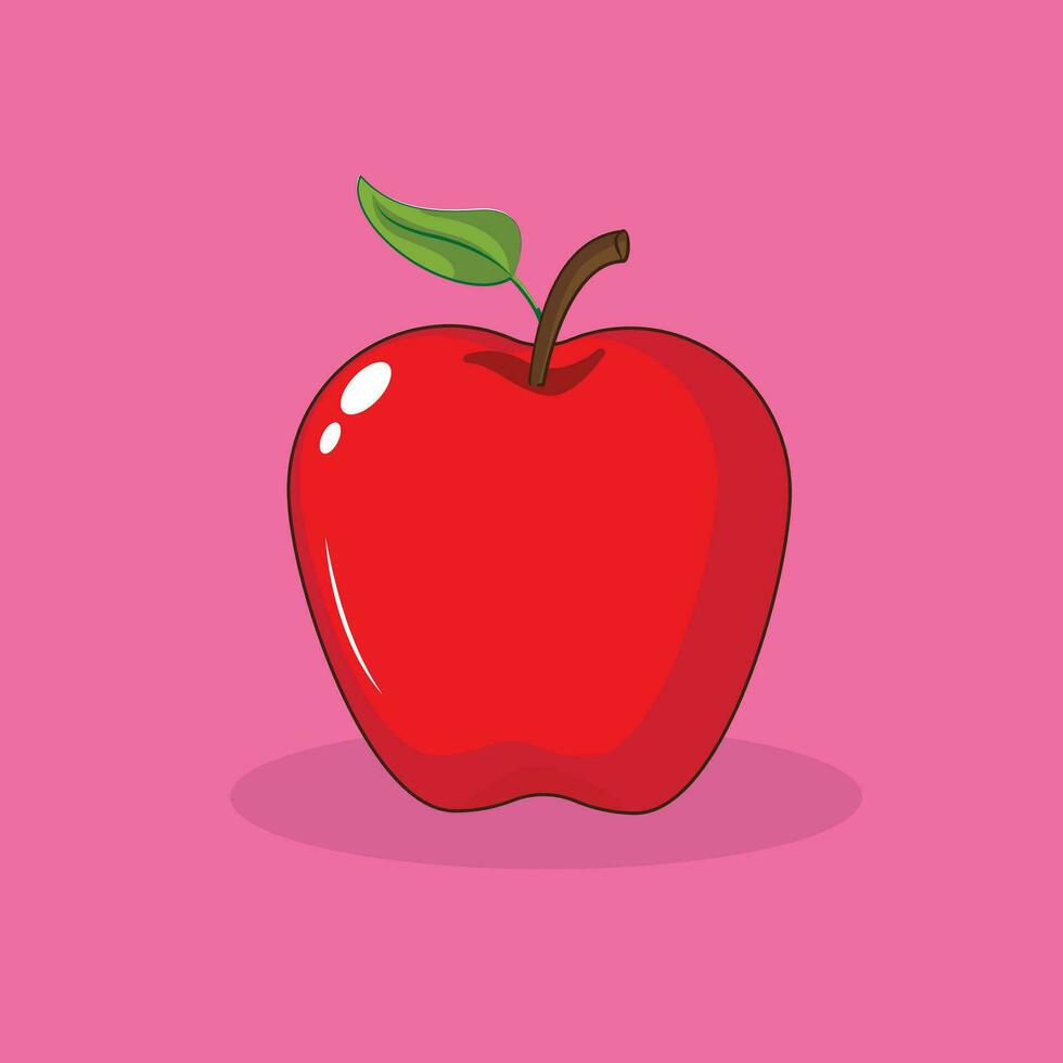 illustration vektor grafisk av platt design äpple