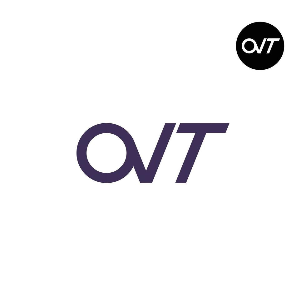 Brief ovt Monogramm Logo Design vektor