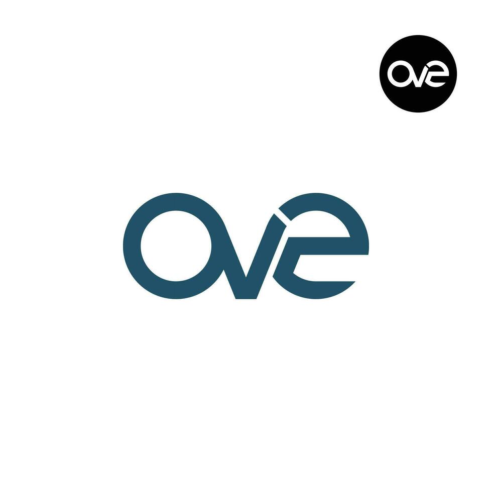 Brief ov2 Monogramm Logo Design vektor