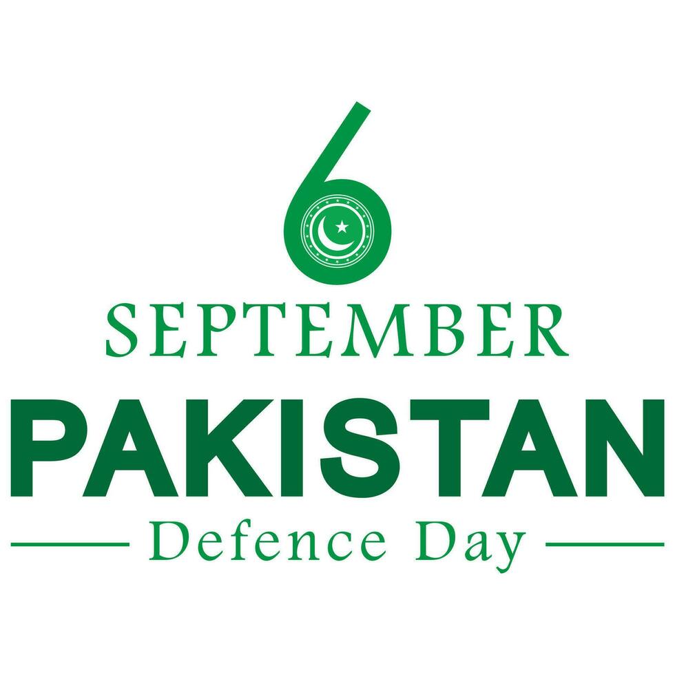 6 .. September Pakistan Verteidigung Tag Illustration vektor