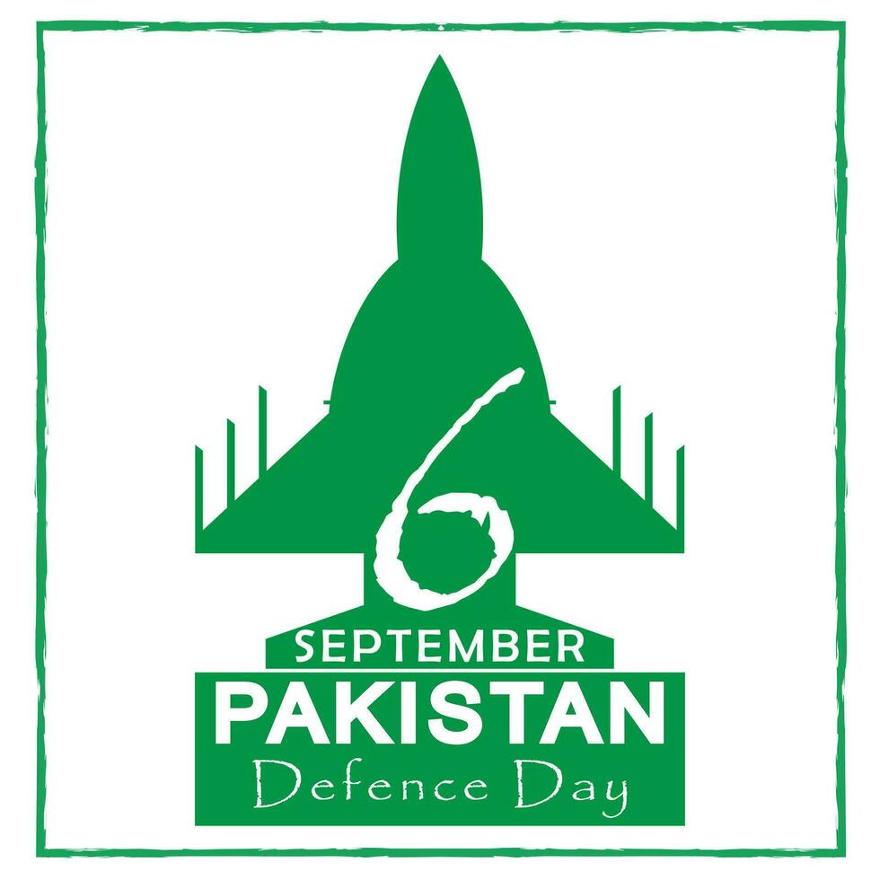 6 .. September Pakistan Verteidigung Tag Illustration vektor