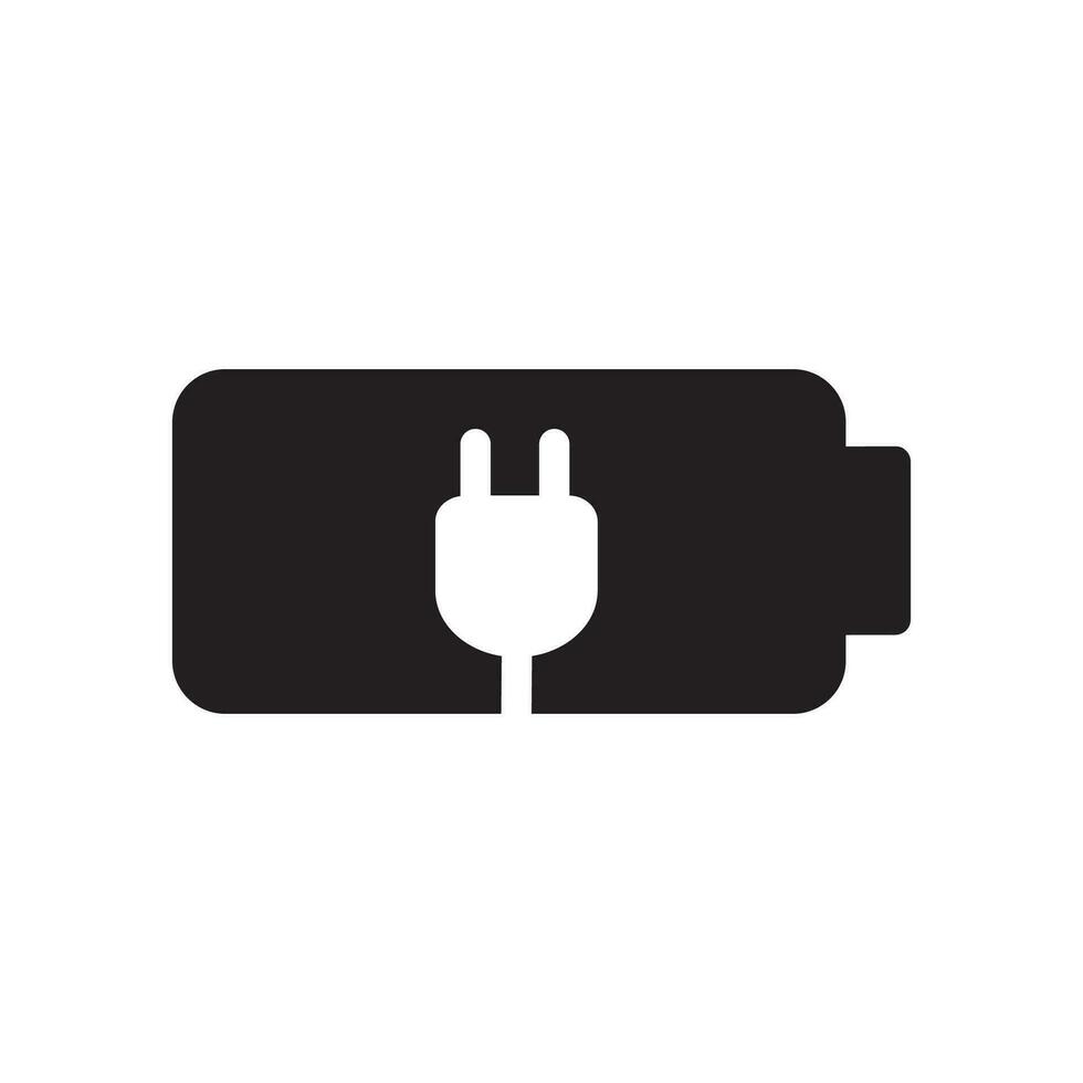 Batterie Ladegerät elektrisch Batterie Symbol Vektor Design Illustration