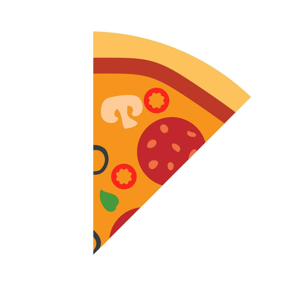 pizza bunt ikon vektor. pizza illustration tecken. snabb mat symbol. mat logotyp. pizzeria märke. vektor