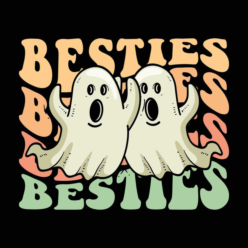 besties gespenstisch Designs vektor