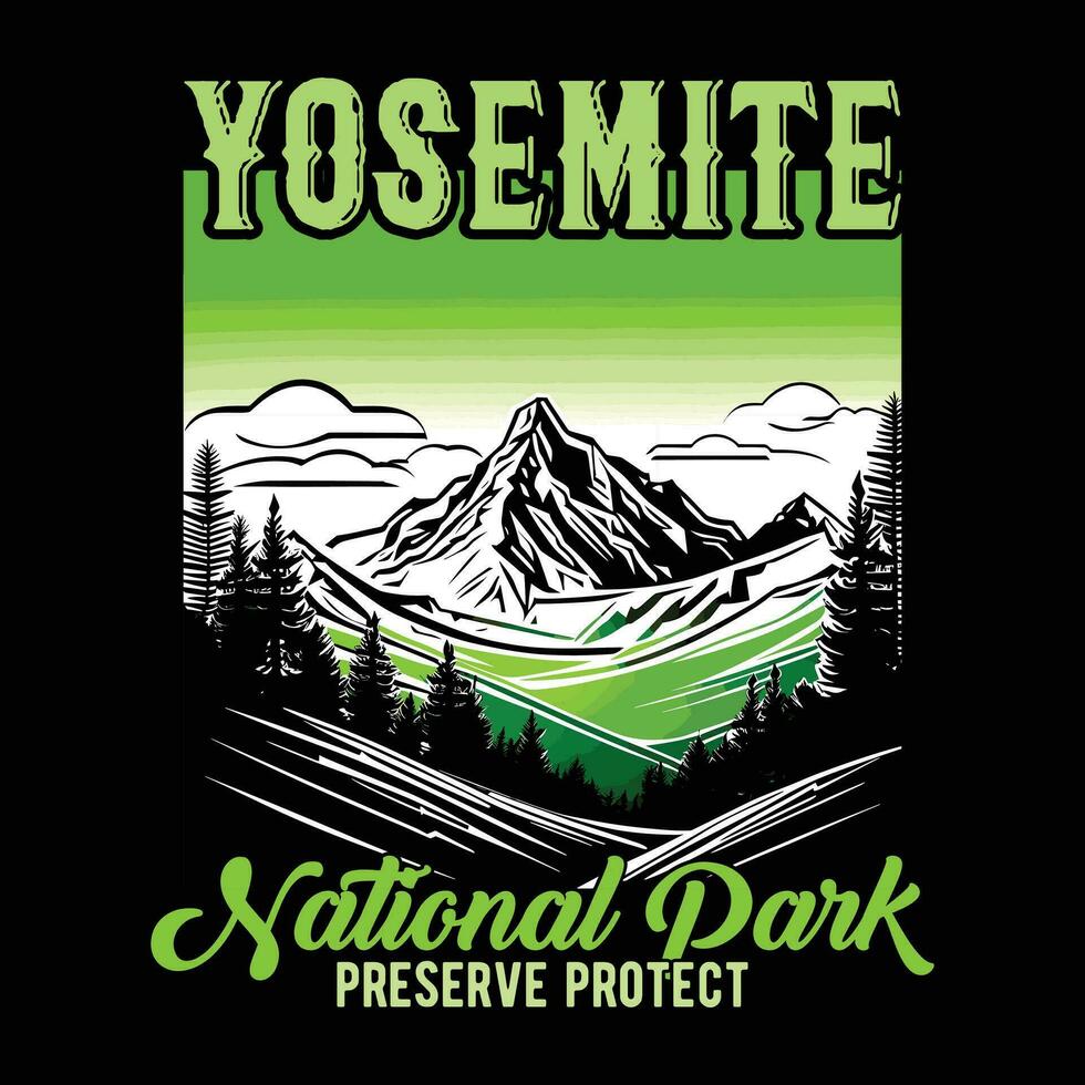 yosemite bevara nationell parkera skydda vektor