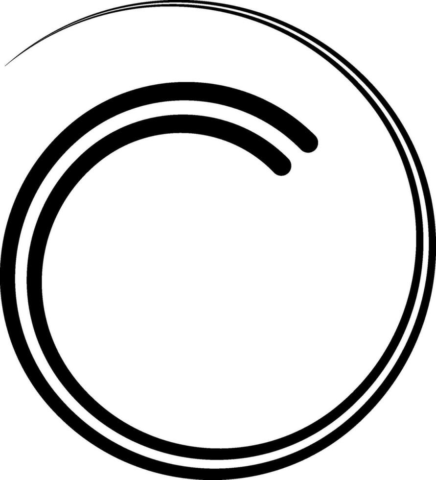 doppelt runden Spiral- Logo Vorlage, Lager Illustration vektor